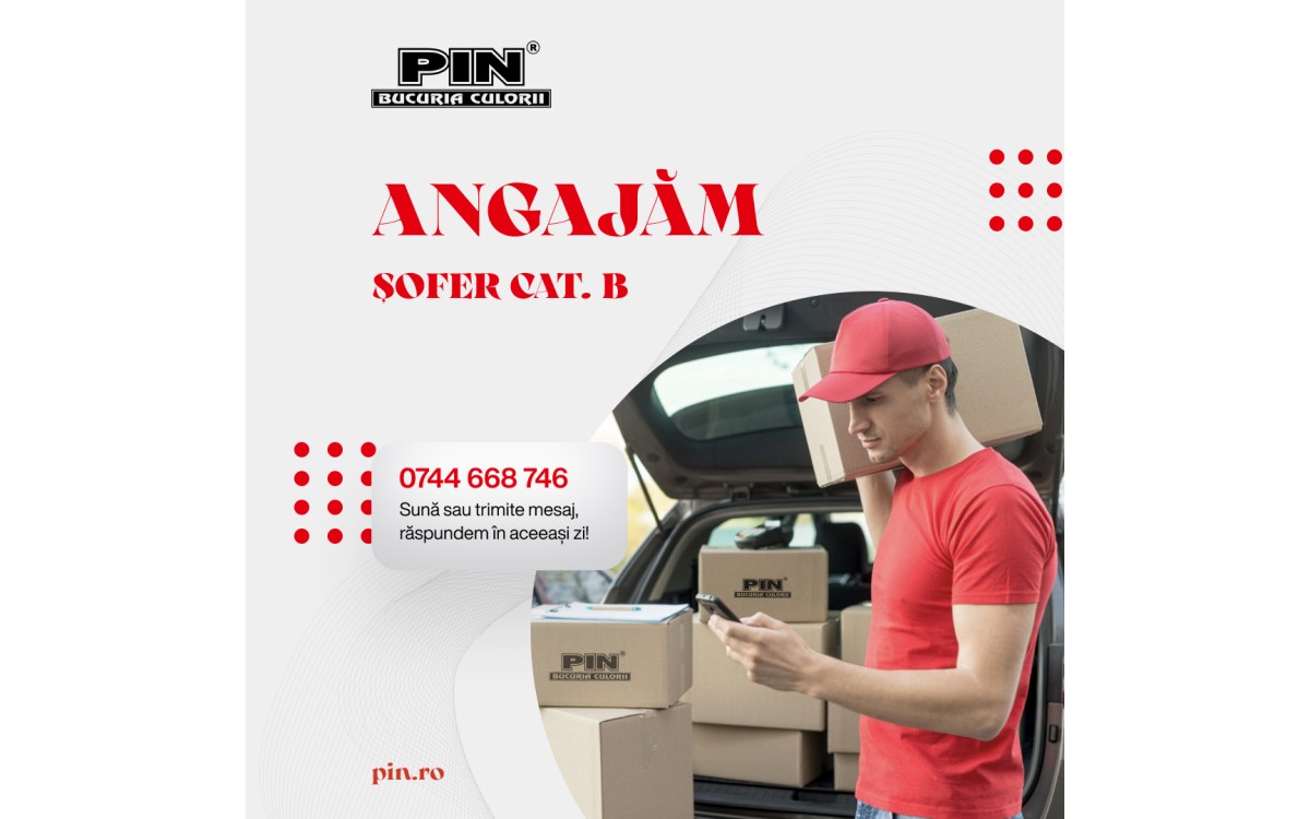 ANGAJĂM ȘOFER CAT. B – Popești Leordeni