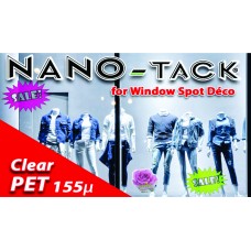 Nano-Tack Technology Transparent PET 155 microni